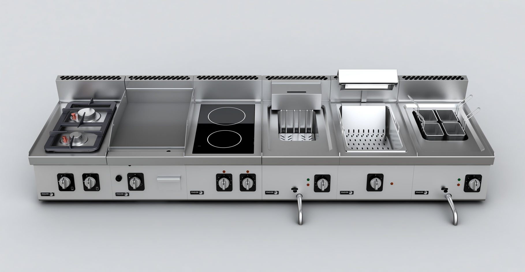 Cocinas eléctricas Serie 900 Gama modular y puente - REPAGAS